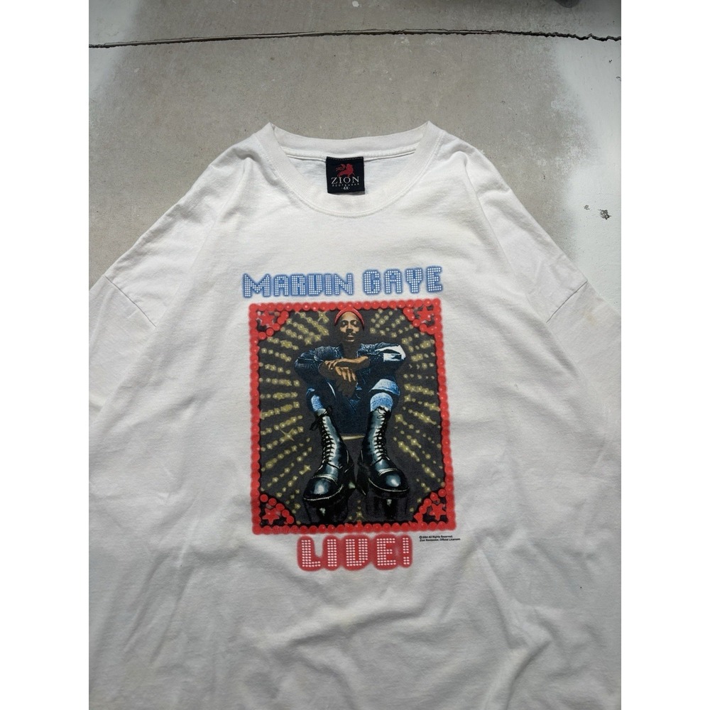 vintage 2004 marvin gaye live white shirt